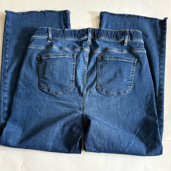 J. Jill Fringe-hem Wide Leg Jeans Size 16 Petite - Picture 5 of 6